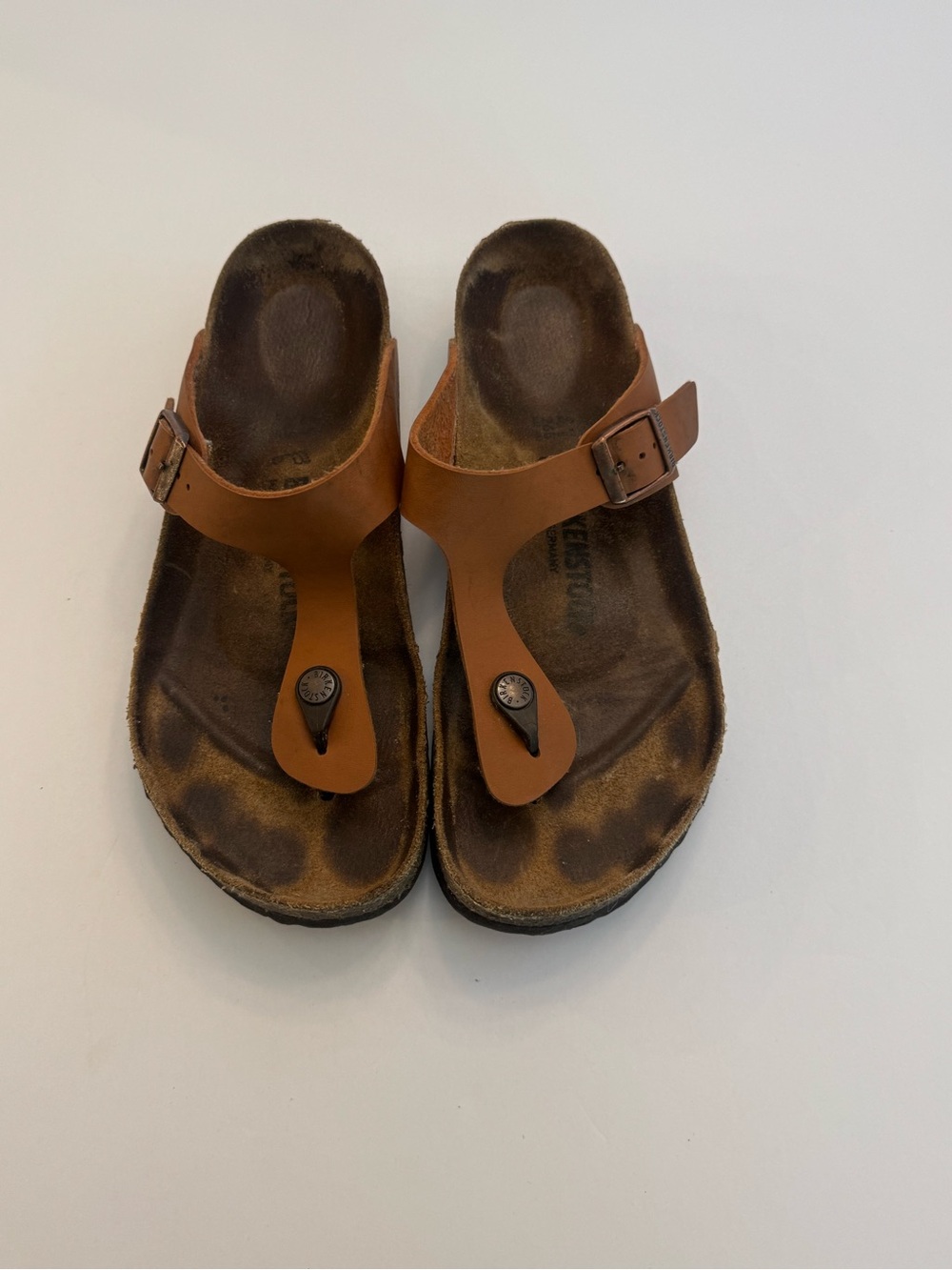 Birkenstock Tan Leather Toe-Post Sandals